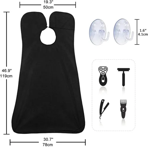 Miniatura 2 de Delantal de barba para barba, regalo del día del padre, babero para recortar barba, atrapa pelo, regalos para hombres, aniversario, día de San
