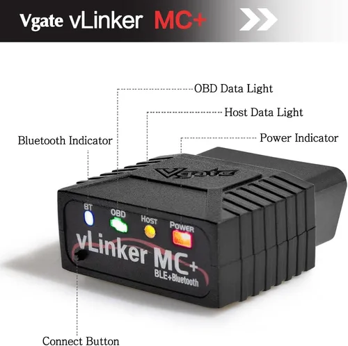 Miniatura 7 de Vgate vLinker MC+ Bluetooth OBD2 Herramienta de escaneo de diagnóstico de auto para iOS, Android, Windows