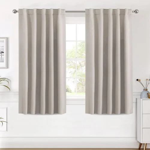 Miniatura 62 de H.VERSAILTEX Cortinas opacas con aislamiento térmico, paneles de tratamiento de ventana, cortinas opacas para oscurecer la habitación, cortinas Gris