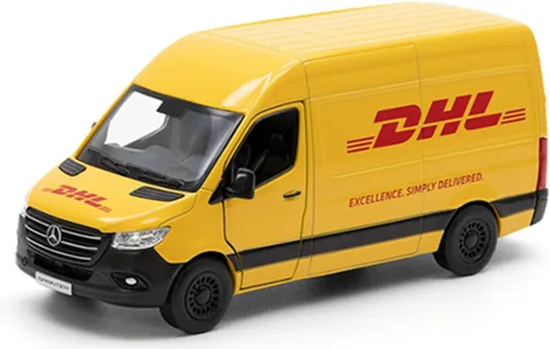 Miniatura 11 de KiNSMART - Mercedes-Benz Sprinter Cargo Van 1:48 O Escala 5" Modelo de Metal Fundido a Presión Furgoneta de juguete, acción de tracción (4 juegos)