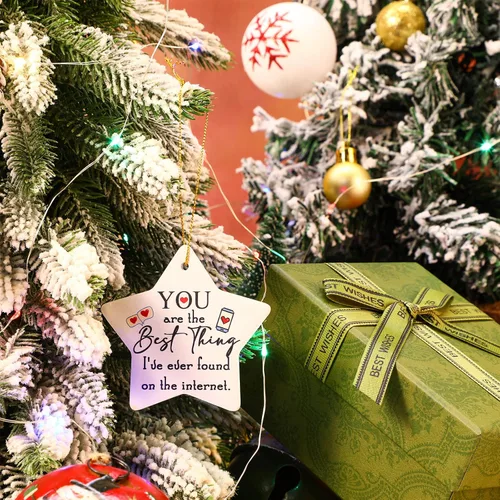 Miniatura 7 de Sieral Decoraciones de San Valentín Regalo de citas por Internet Eres lo mejor que he encontrado en Internet Adorno romántico de corazón colgante
