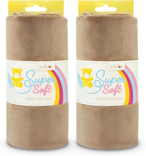 Miniatura 40 de kullaloo Tela de Felpa Tela Minky Blanca Sólida para Coser Material de Abrazo Súper Suave 39.5x29.5 pulgadas Peluches, Mantas de Bebé
