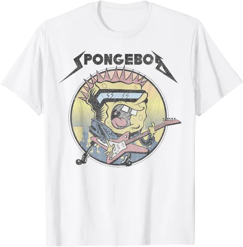 Miniatura 12 de SpongeBob SquarePants Camiseta de manga corta Heavy Metal Rock