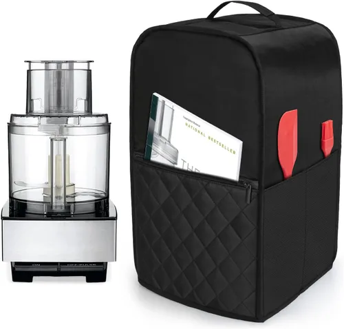 Luxja Funda para procesador de alimentos compatible con procesador Cuisinart y Hamilton Beach de 11 a 14 tazas, cubierta antipolvo para procesador