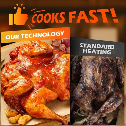 Miniatura 6 de Freidora de aire de doble cesta, 12.6QT de tamaño familiar para 10–12 personas, cesta XL para pollo entero de 6LB, diseño compacto DoubleStack