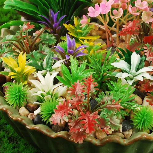 Miniatura 4 de 100pcs 1.57inch Color Mixto Mini Árboles Modelo Tren Paisaje Arquitectura Flor Modelo Paisaje Sin Soportes