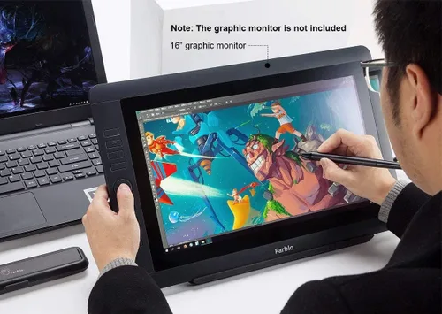 Miniatura 2 de Parblo PR 100 Soporte universal para tableta de dibujo ajustable para monitores de gráficos digitales de dibujo de 10 a 16 pulgadas, tabletas