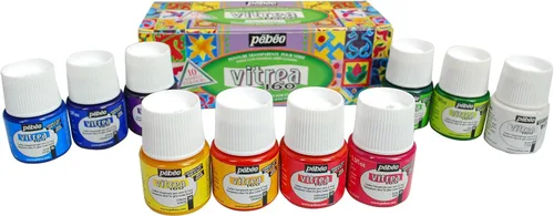 Miniatura 41 de Pebeo Vitrea 160 - Pintura para vidrio brillante, botella de 45 ml - Azul lapislázuli