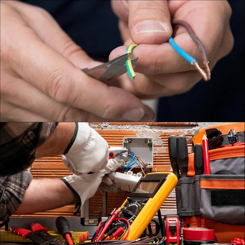 Miniatura 6 de HARFINGTON Tijeras industriales de 7 pulgadas de acero inoxidable tijeras cuchillas con mango negro naranja para cortar láminas finas de cobre