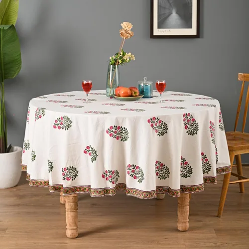 Miniatura 11 de Funda de mesa impresa a mano con diseño exquisito, tela de algodón premium, perfecta para comedor y decoración, mantel de mesa