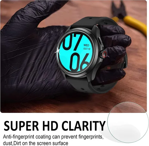 Miniatura 5 de Lamshaw Protector de pantalla compatible con Basznrty Smart Watch, [3 unidades] Película protectora de pantalla de vidrio templado 9H compatible