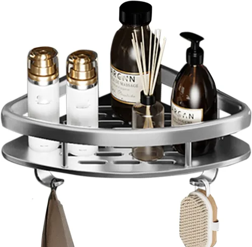 Miniatura 5 de Estante de ducha, estante de esquina de baño, cesta de ducha, estante de ducha, estante de baño, estantes de baño, estante de ducha montado