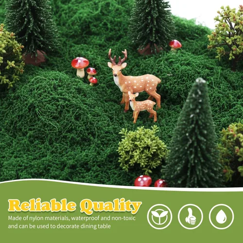 Miniatura 3 de Zeyune 1 camino de mesa de musgo falso para manualidades, rollo de hoja de musgo artificial de 12 x 71 pulgadas, impermeable, para pared, techo