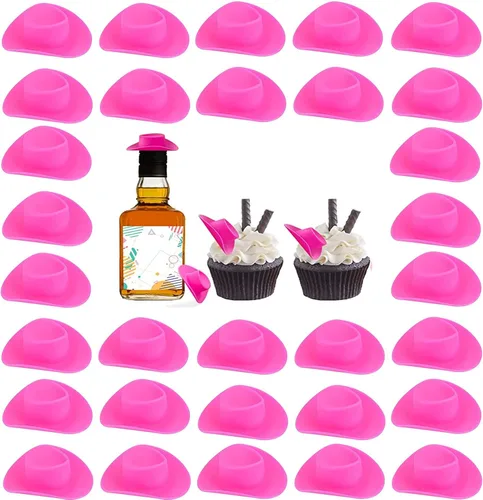 Mini sombrero de vaquero occidental de plástico, mini sombrero de vaquero para manualidades, mini sombreros de vaquero, mini sombreros de bebida,