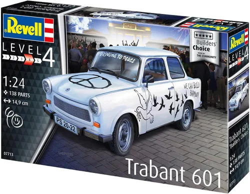 Miniatura 7 de Revell 07713 Trabant 601S "Builder's Choice 1:24 Escala sin construir/sin pintar Kit de modelo de plástico