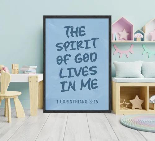 Miniatura 8 de Conjunto de 6 impresiones de pared de lona cristiana para guardería, versículos bíblicos para niños, citas inspiradoras, pintura, imagen, decoración