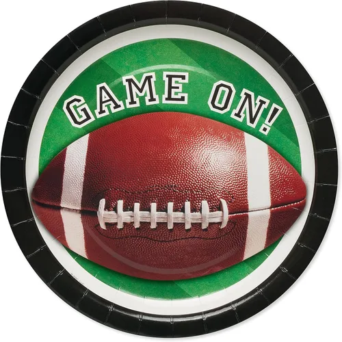 Miniatura 7 de American Greetings - Suministros para fiesta de fútbol, platos de postre de fútbol (36 unidades)