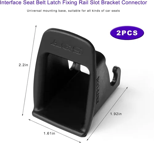 Miniatura 2 de 2 piezas de guía de enganche ISOFIX, conector de abrazadera de cinturón de asiento infantil para automóvil, guías localizadoras de abrazadera