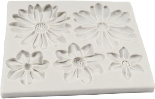 Miniatura 6 de Molde de silicona con diseño de flores de margarita, crisantemo, para decoración de pasteles, chocolate, cupcakes, caramelo, azúcar, manualidades