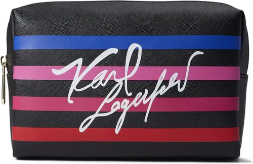 Miniatura 7 de KARL LAGERFELD Women's Maybelle Cosmetic Bag Negro/Rosa multicolor