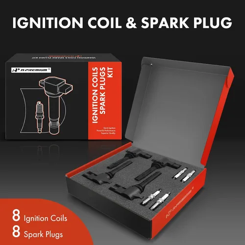 Miniatura 2 de A-Premium Juego de 8 bobinas de encendido y bujías de iridio compatibles con Mercedes-Benz CLS550 E550 S550 2007-2011 GL450 SL550 ML550 S450 CL550