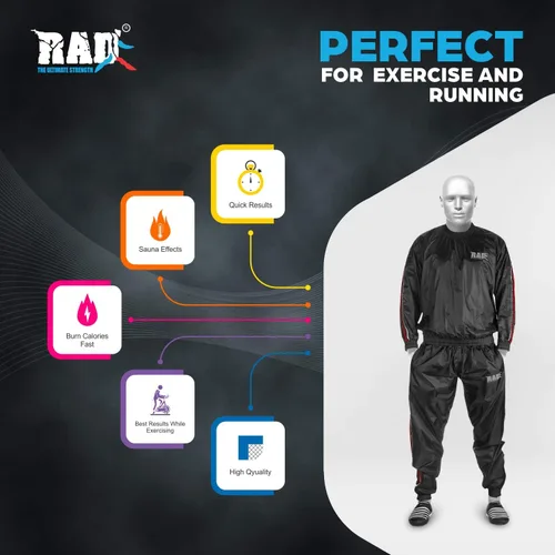 Miniatura 5 de RAD Sauna Sweat Suit for Men & Women (Medium To 6XL) for Weight Loss & Fat Burn Sweating Suit Red,White,Gold,Pink,Blue Rojo
