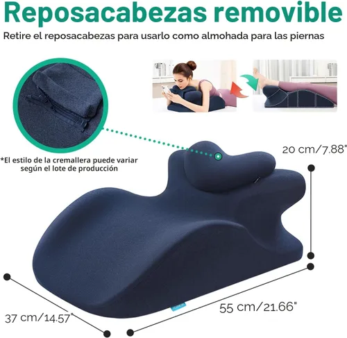 Miniatura 3 de MOONYOOY Almohada ergonómica de espuma viscoelástica para dormir, reflujo ácido y alivio de la ERGE, almohada de apoyo de cama elevada para dolor