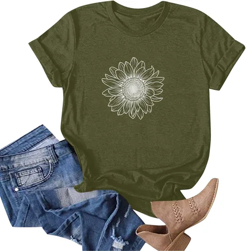 Miniatura 52 de Camiseta con estampado de animales para mujer, camiseta de libélula divertida, linda camiseta de manga corta, blusa de primavera 2023, camisas