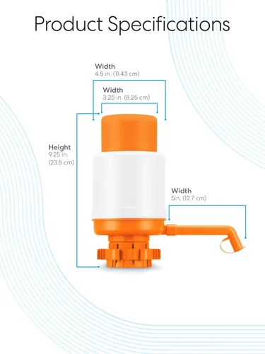 Miniatura 9 de Brio Bomba de agua potable manual universal (naranja)
