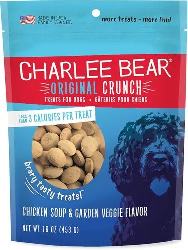 Miniatura 16 de Charlee Bear Original Crunch - Golosinas para perros, hígado de pollo, bolsa resellable de 16 onzas, golosinas de entrenamiento bajas en calorías