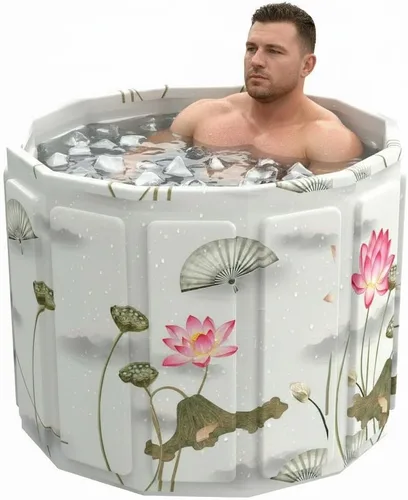 Miniatura 12 de Ice Bath - Bañera fría – Baño de hielo portátil para adultos, bañera plegable aislada de 6 capas para crioterapia y recuperación muscular, bañera