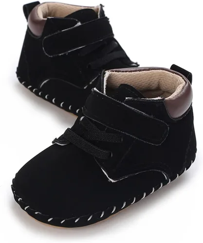 Miniatura 8 de COSANKIM Zapatos deportivos para bebé niño y niña, zapatos de tobillo altos, antideslizantes, suela suave, zapatos de cuna para niños pequeños