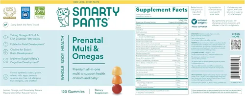 Miniatura 13 de SmartyPants Vitaminas prenatales para mujeres, gomitas multivitamínicas: aceite de pescado Omega 3 (EPA/DHA), biotina, metilfolato, vitamina D3, C