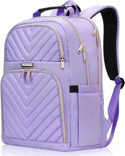 Miniatura 15 de Mochila de viaje para laptop, mochila escolar para adolescentes, niñas, niños, mochila universitaria acolchada grande de 15.6 pulgadas para mujeres