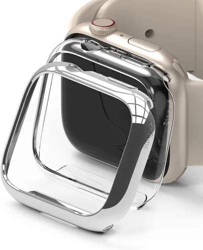Ringke Funda delgada [No más decoloración/paquete de 2] compatible con Apple Watch Series 9, 8, 7 (1.772 pulgadas) para minimalista, funda