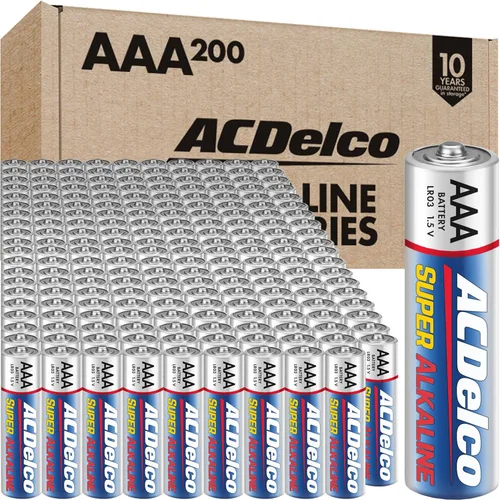 Miniatura 7 de ACDelco 100 pilas AAA, batería súper alcalina de máxima potencia, vida útil de 10 años, embalaje resellable