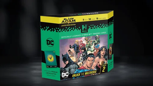 Miniatura 7 de HRO DC Comics Unlock The Multiverse Capítulo 2: caja de inicio premium, paquete de 8 tarjetas coleccionables NFT híbridas, paquete de 58 tarjetas