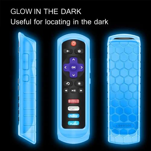 Miniatura 6 de Fintie Funda protectora para Roku Steaming Stick 3600R, TCL Roku TV RC280 RC282 Remote - CaseBot (serie Peine Miel), ligera (antideslizante) a