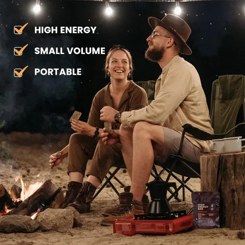 Miniatura 6 de Barras de ración de alimentos de emergencia, sabor a chocolate/multivitaminas, suministro de pestañas de supervivencia para campamento al aire