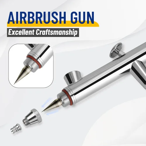 Miniatura 4 de Timbertech - Juego de aerógrafo multiusos, AG-183K, kit de aerógrafo de alimentación por gravedad de doble acción con agujas de 0.3/0.5/0.031 in