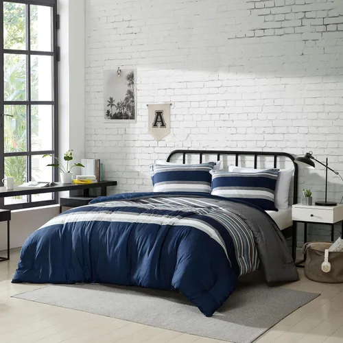 Miniatura 7 de Nautica - Juego de edredón individual/individual XL, ropa de cama suave y cepillada con sensación relajada para uso durante todo el año, juego