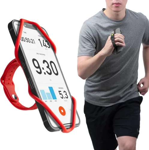 Miniatura 10 de BONE Run Tie Handheld 2, soporte para teléfono celular para correr, diseño de pulsera/portátil 2 en 1, correa de silicona ajustable y agradable a