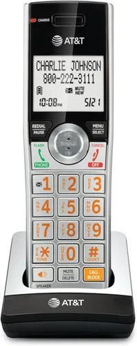 Miniatura 27 de Teléfono inalámbrico expandible DECT 6.0 con sistema de respuesta y bloqueador inteligente de llamadas de AT&T CL82207, Plateado/Negro