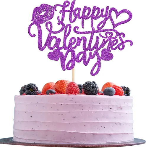 Miniatura 33 de Paquete de 24 adornos para cupcakes con purpurina en forma de corazón con temática de amor dulce, decoración de pasteles para el día de San