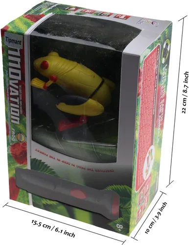 Miniatura 7 de Tipmant Sensor De Luz De Control Remoto Rana RC Simulación De Juguete Animal Falso Con Linternas Rojas - Amarillo