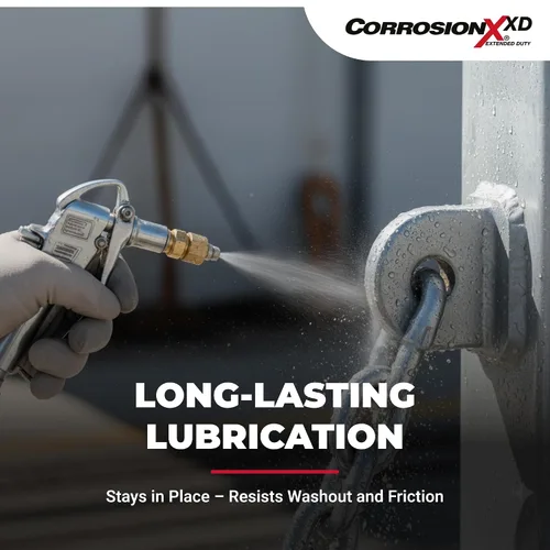 Miniatura 4 de CorrosionX Extended Duty, lubricante industrial y preventivo de corrosión, protección duradera contra el óxido y la sal, resistente a la intemperie