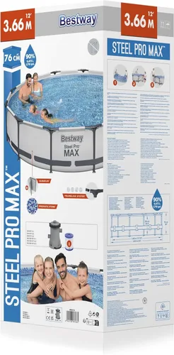 Miniatura 5 de Bestway Steel Pro MAX - Juego de piscina de tierra de 1 pie x 30 pulgadas