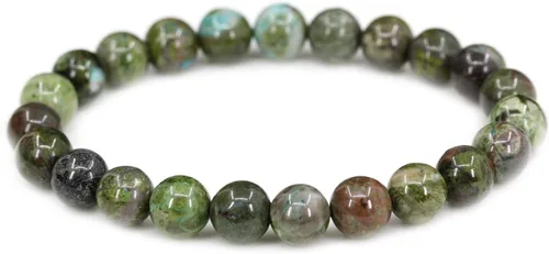 Miniatura 38 de Amandastone Pulsera elástica de cuentas redondas de 0.315 in con piedras preciosas naturales de 7 pulgadas