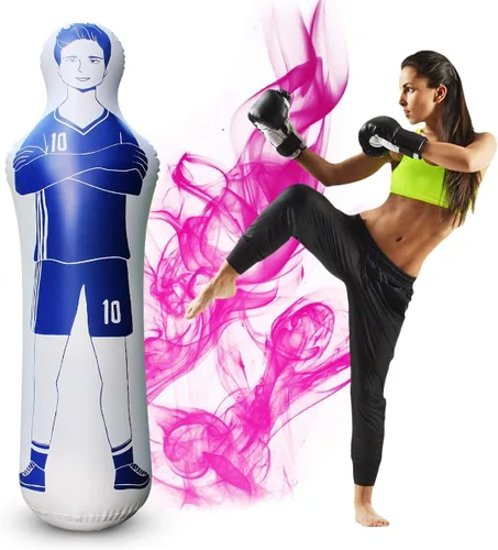 Miniatura 5 de sailupxinyuan Inflatable Soccer Dummy Goalkeepr Air Mannequin Free Kick Wall Goalkeeper Defender Training