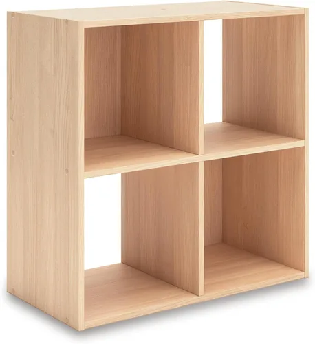 Miniatura 22 de Diseño exclusivo de Ashley Paxberry. Organizador de almacenamiento o librero moderno de 6 cubos, color blanqueado